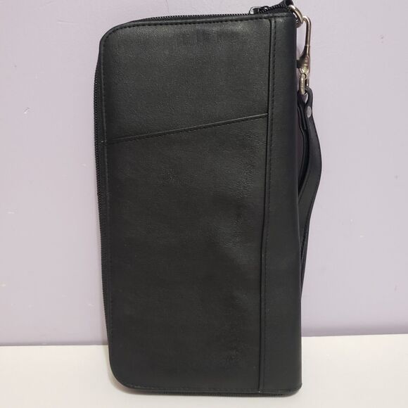 John Deere Black Zip Around Large Carrying Case / Wallet 9"×5"×1" - Picture 3 of 10